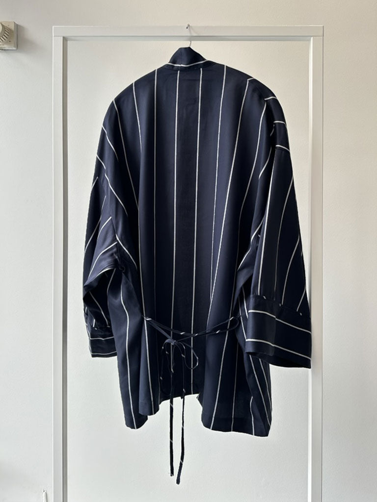 ALEA Dark Blue Stripe Kimono – Relaxed Layering Piece