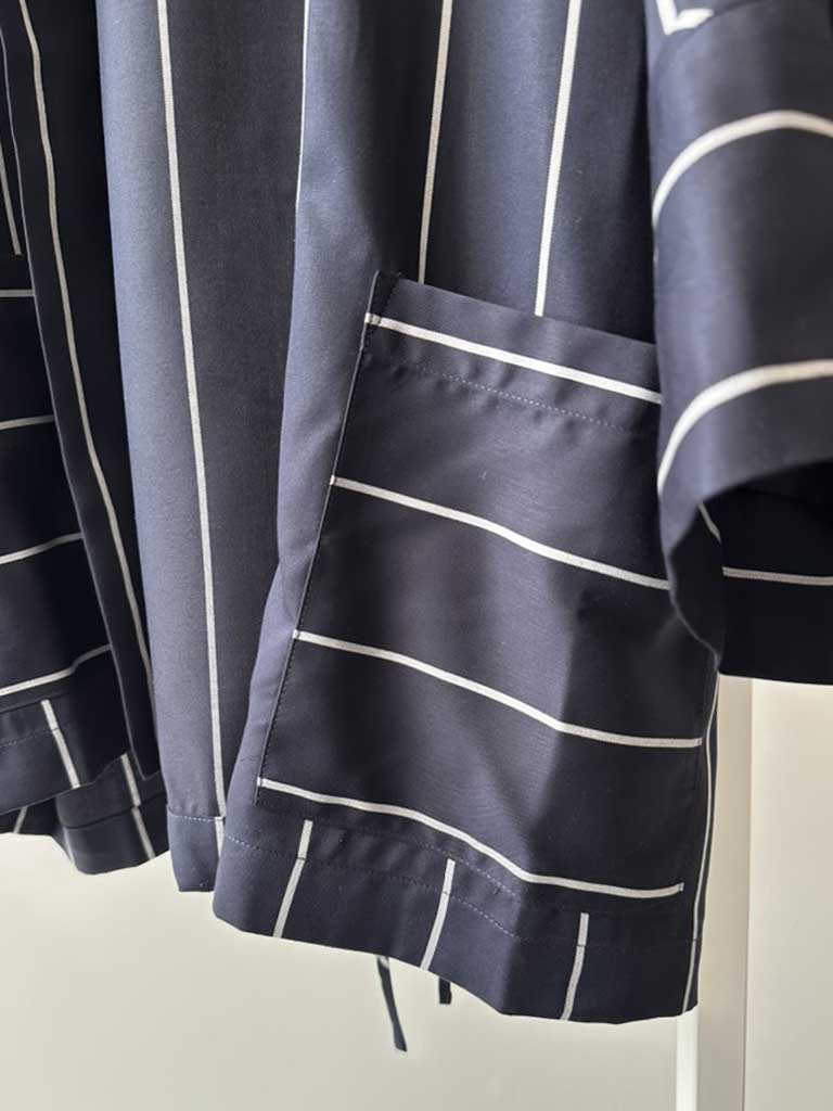 ALEA Dark Blue Stripe Kimono – Relaxed Layering Piece