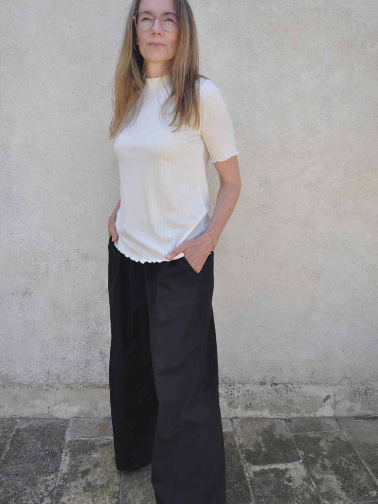 ALEA BLACK LOOSE PANTS
