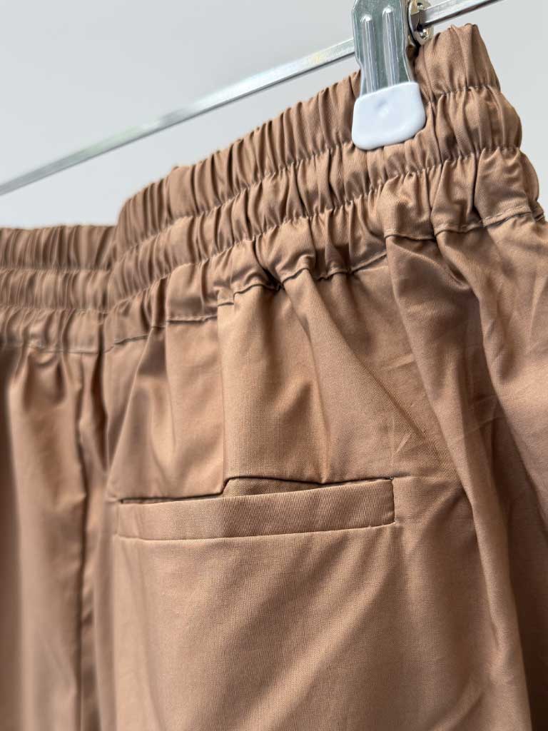 Cognac Brown Loose Cotton Pants – ALEA PANTS