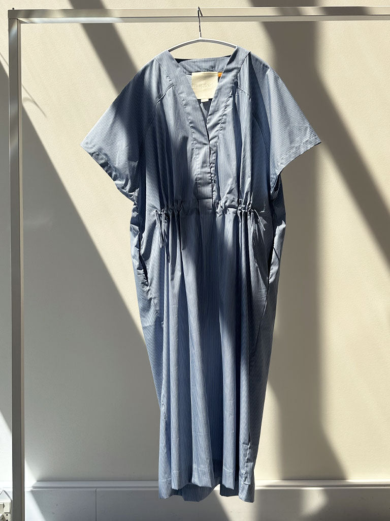 Amber Dress with Stripes in Blue Amber Dress with Stripes in Blue