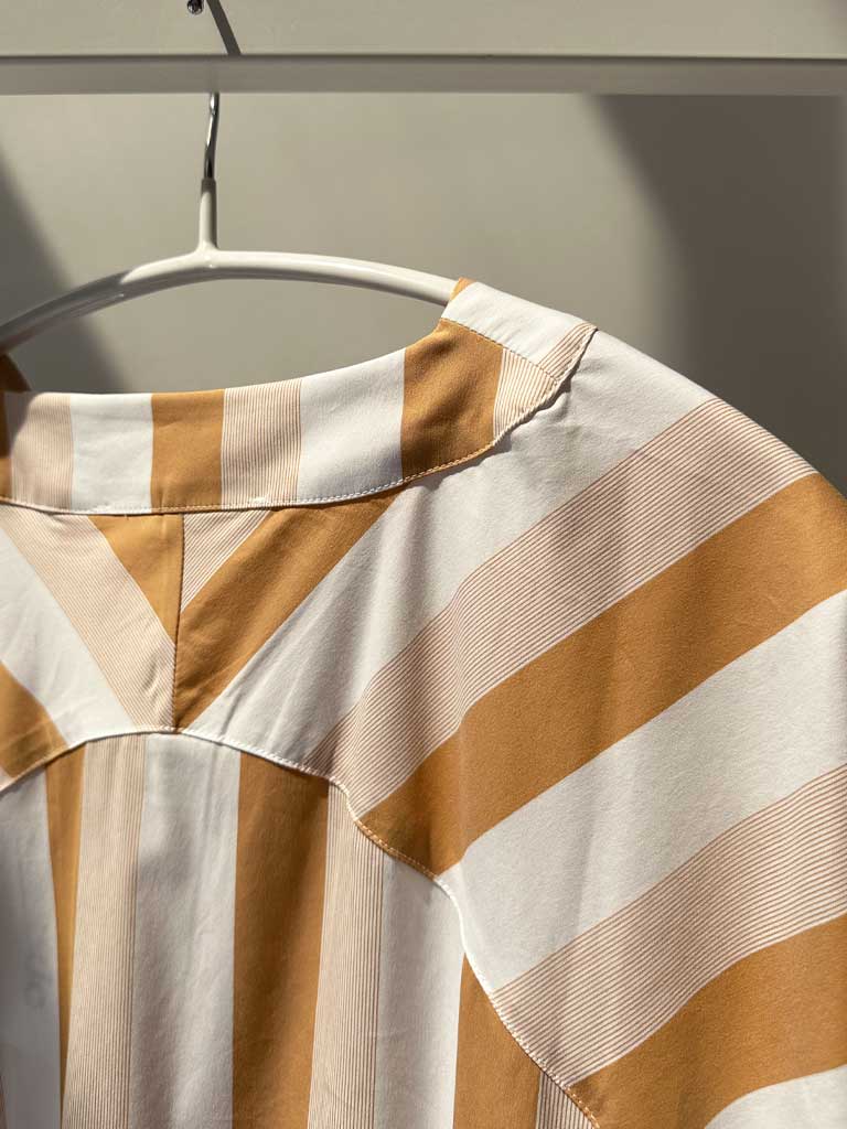 AMBER ORANGE STRIPE DRESS