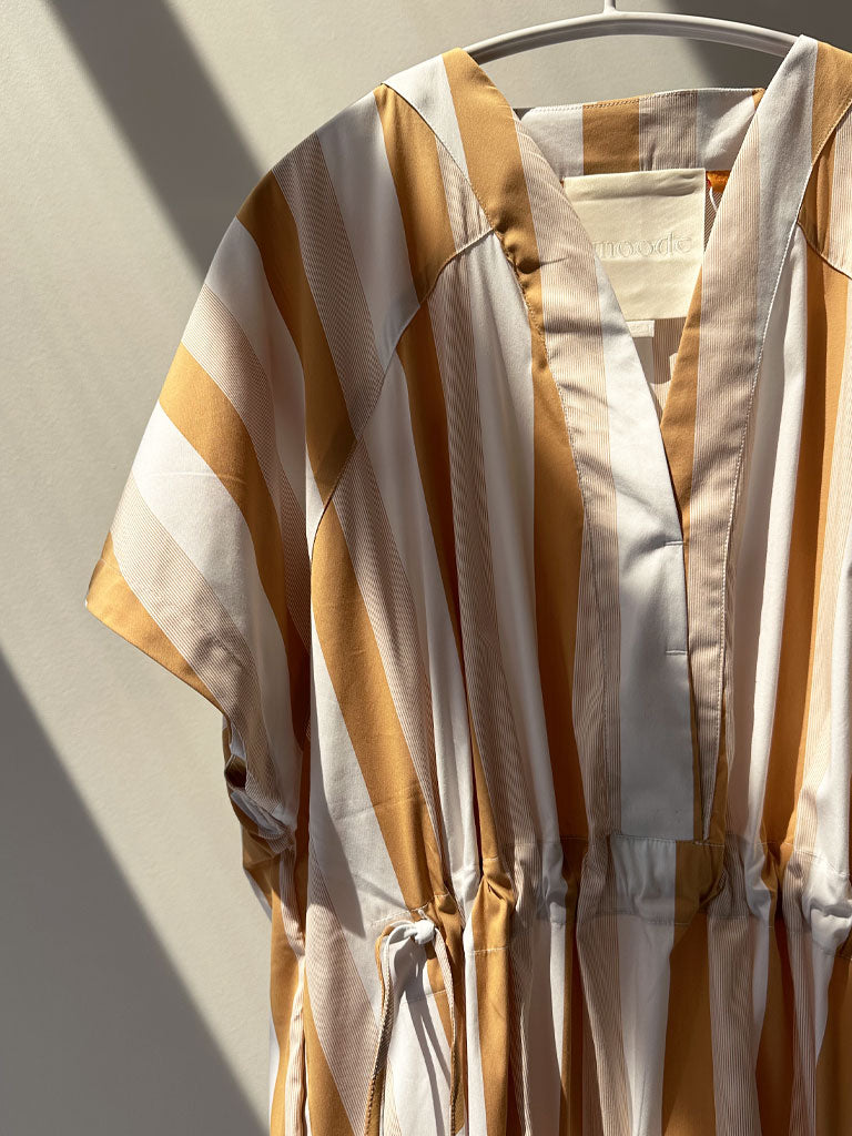 AMBER ORANGE STRIPE DRESS