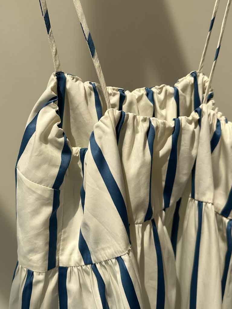 ASTIS Dress – Long Summer Dress with Blue Stripes