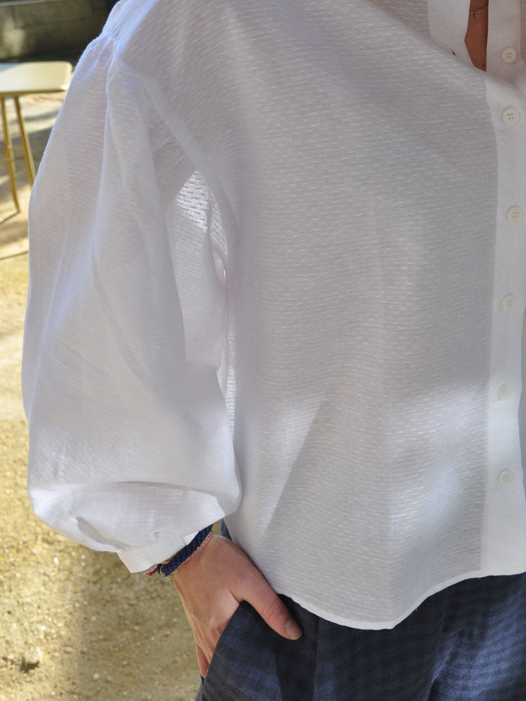 ELLI WHITE LINEN SHIRT