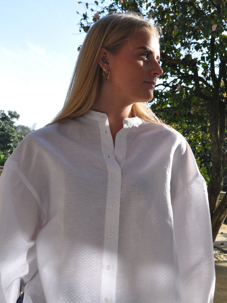 ELLI WHITE LINEN SHIRT