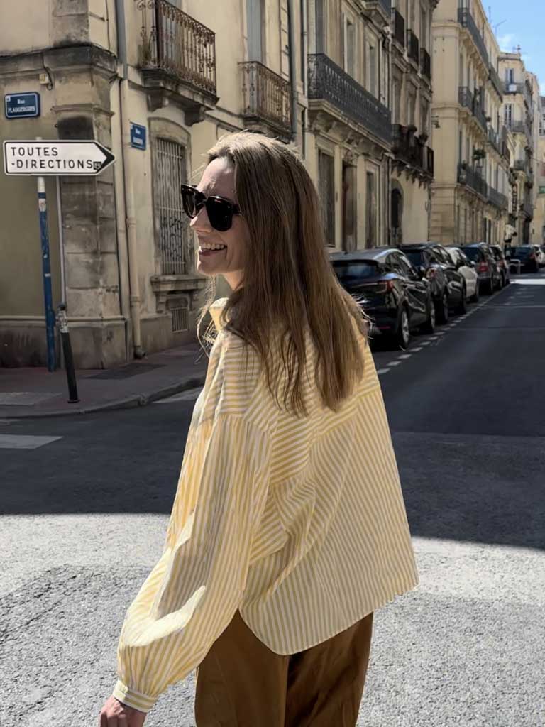 ELLI YELLOW STRIPE SHIRT