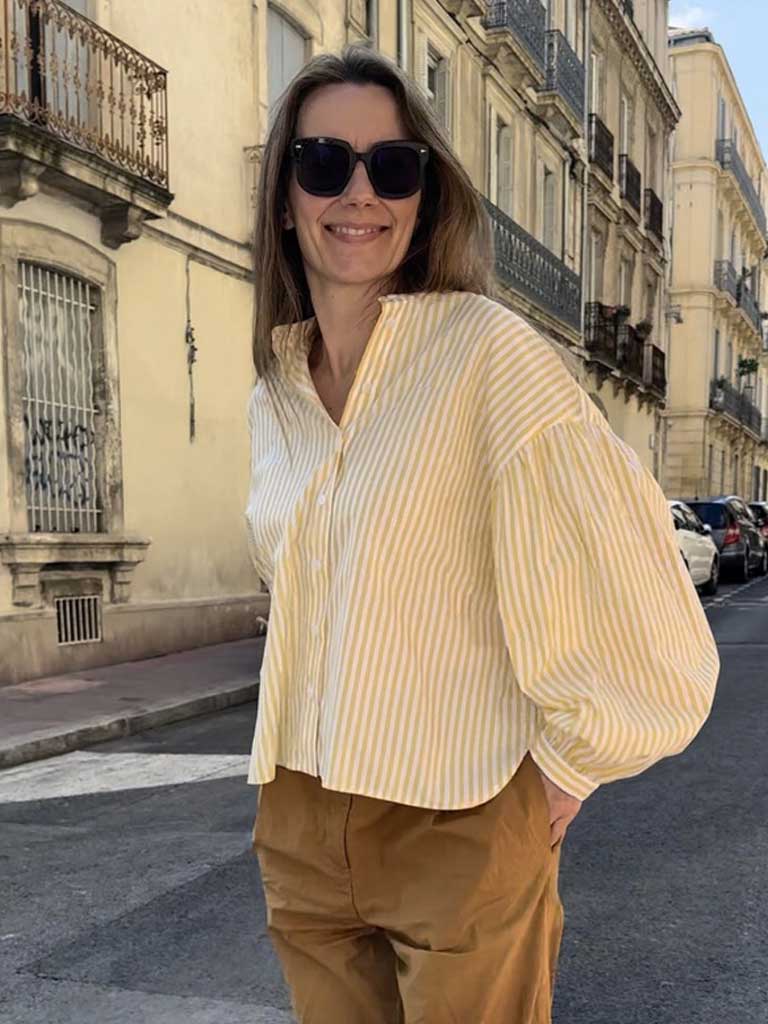 ELLI YELLOW STRIPE SHIRT