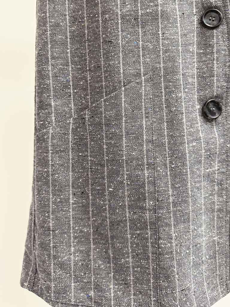 Grey Mélange Pinstripe Vest – ETNA PINSTRIPE VEST