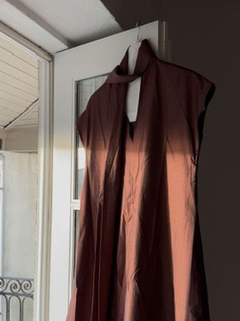 Long Red Party Dress with Oversized Bow – LUVIA DRESS