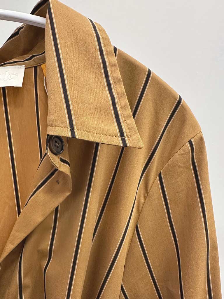 MANHATTAN STRIPE DRESS OCHRE