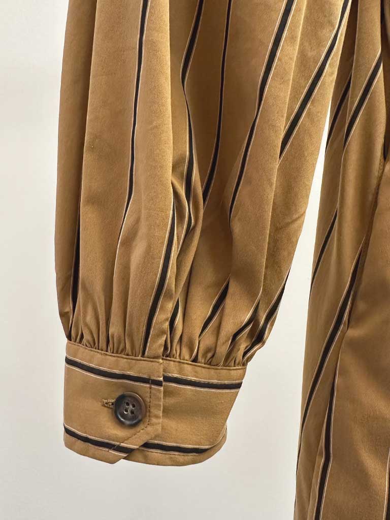 MANHATTAN STRIPE DRESS OCHRE