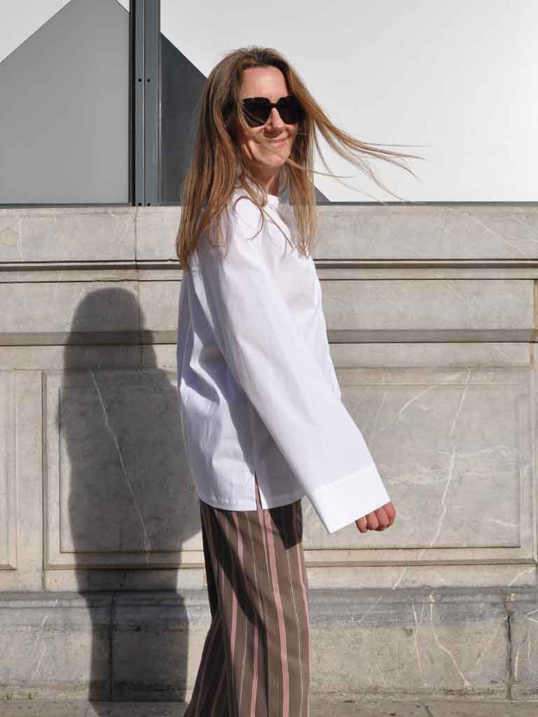 Hvid Skjorte i Bomuld med Moderne Silhuet og Skjult Lukning – MARGOT SHIRT