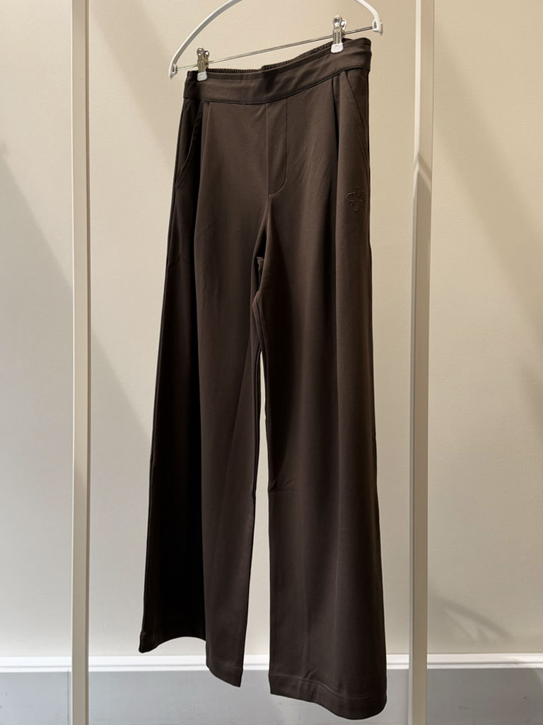 Brown Wide Leg Pants in Mercerized Cotton – PALAZZO