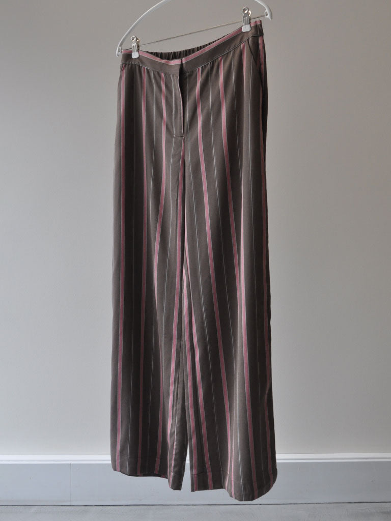 SARA ROSE STRIPED TENCEL PANTS