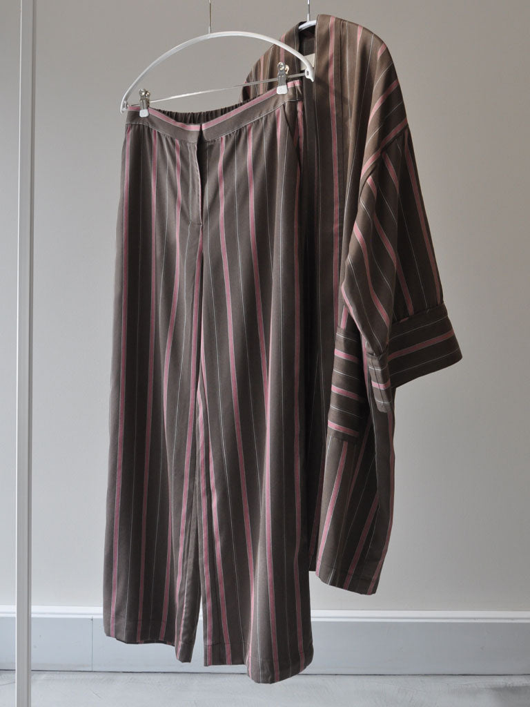 SARA ROSE STRIPED TENCEL PANTS