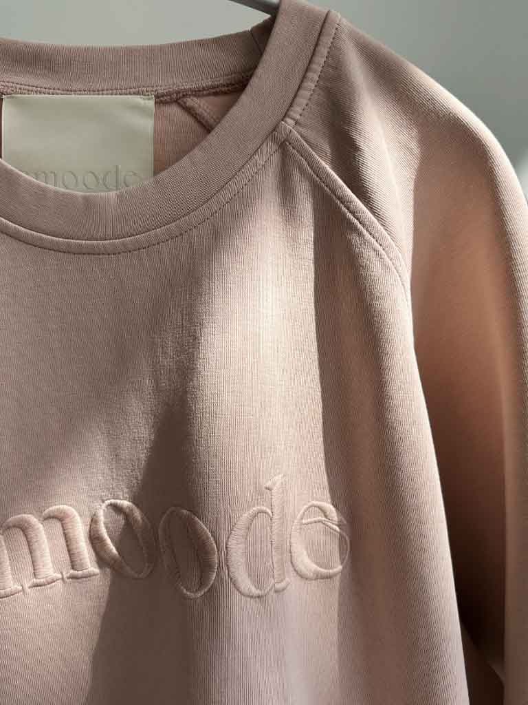 SIGMA Raglan Sweatshirt – Crewneck in Light Rose Pigment-dye