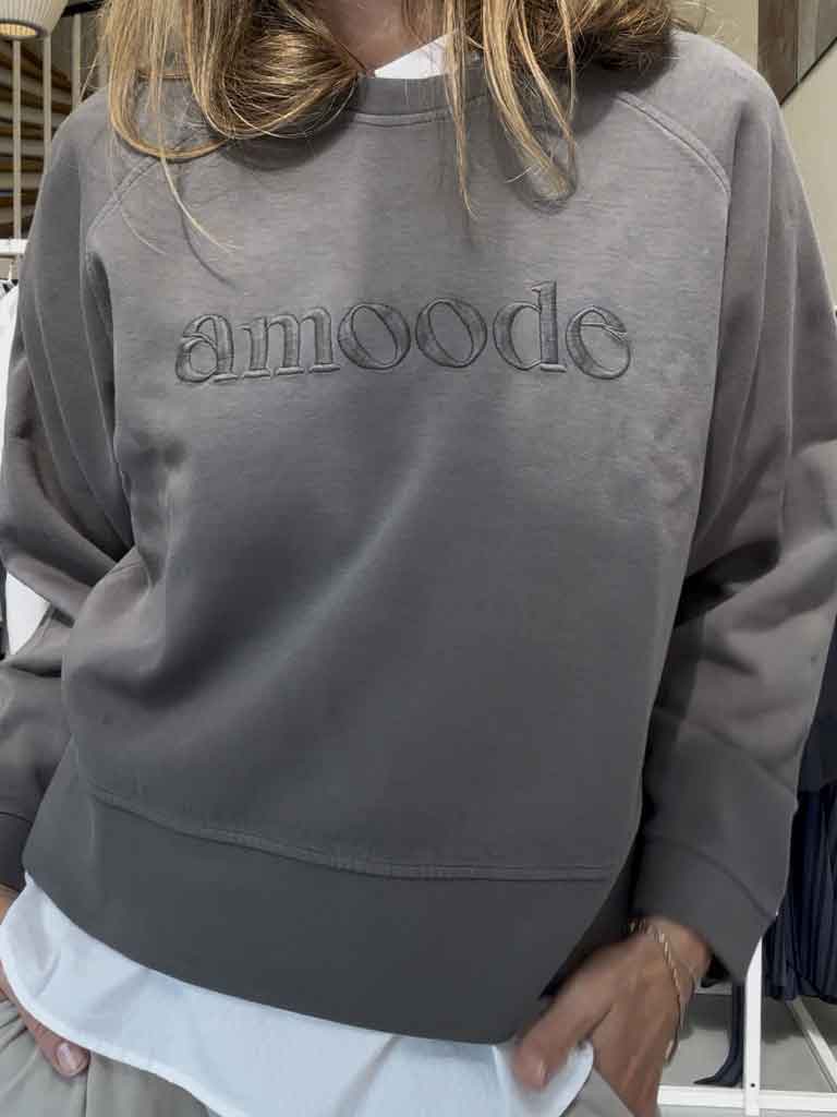 SIGMA Raglan Sweatshirt – Crewneck in Charcoal Pigment-dye