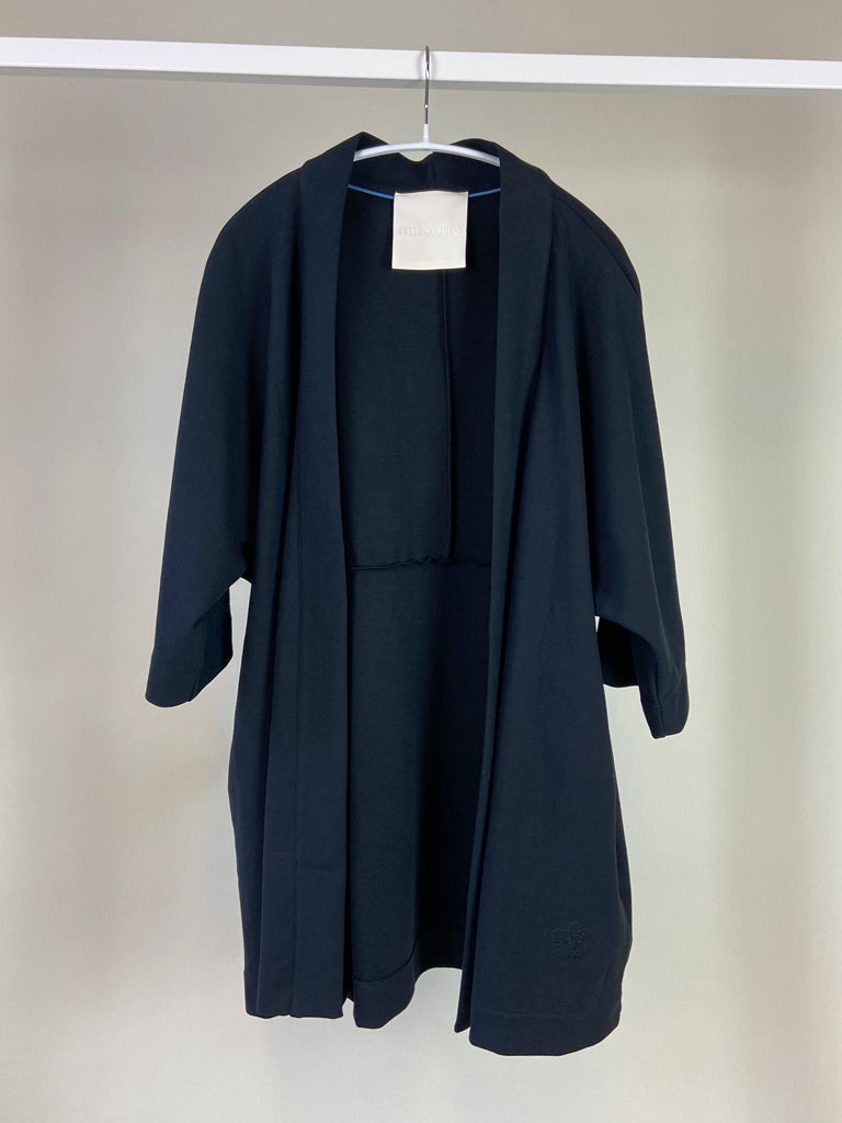 Aras kimono jacket in midnight blue