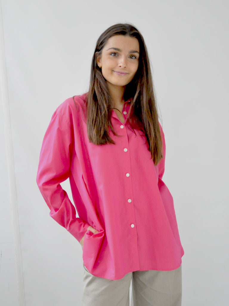 Front of Ana shirt in pink