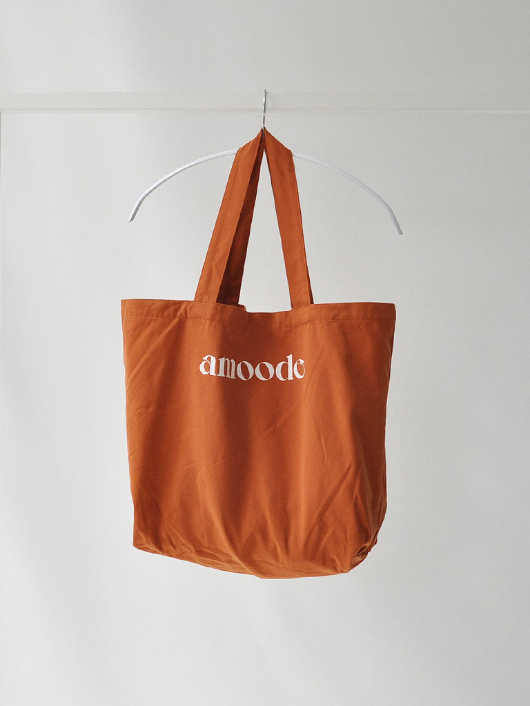 Front of Carrie Canvas Tote Bag in Burnt Orange