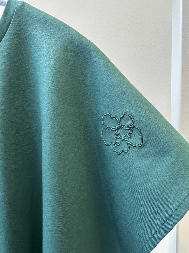 Grøn Kortærmet T-shirt i merceriseret bomuld med boxy fit – OVIO TEE