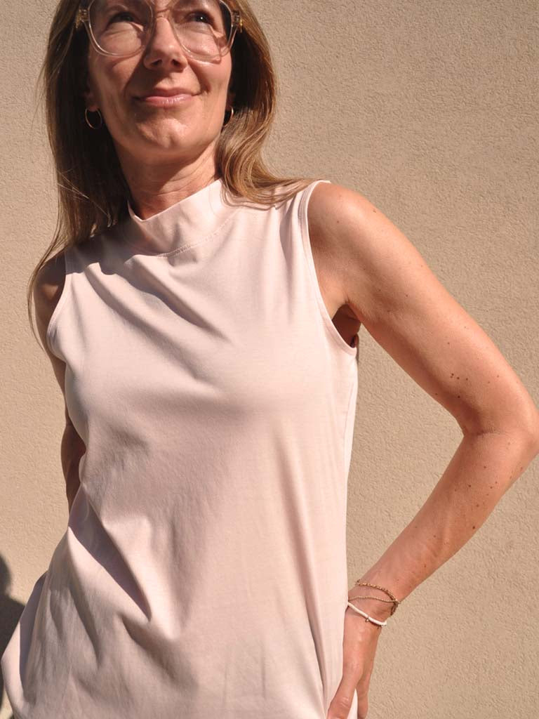 ALANIS TOP LIGHT ROSE