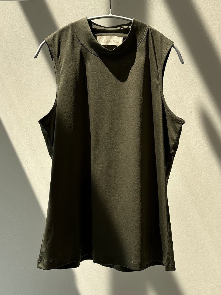 ALANIS TOP DUSTY GREEN