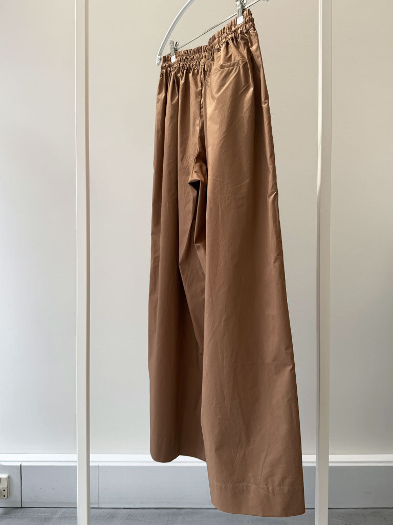 Cognac Brown Loose Cotton Pants – ALEA PANTS