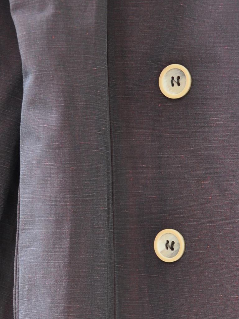 Button Closeup of Alexa Blazer in Purple