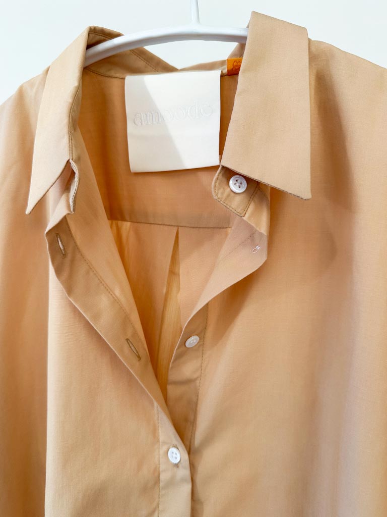 Oversized Cotton Shirt in Soft Yellow – ANES SHIRT