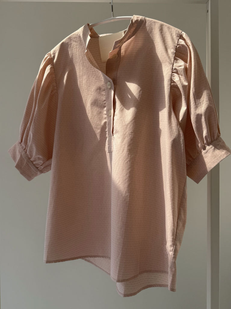Soft Rose Shirt with Puff Sleeves – AVA SHIRT