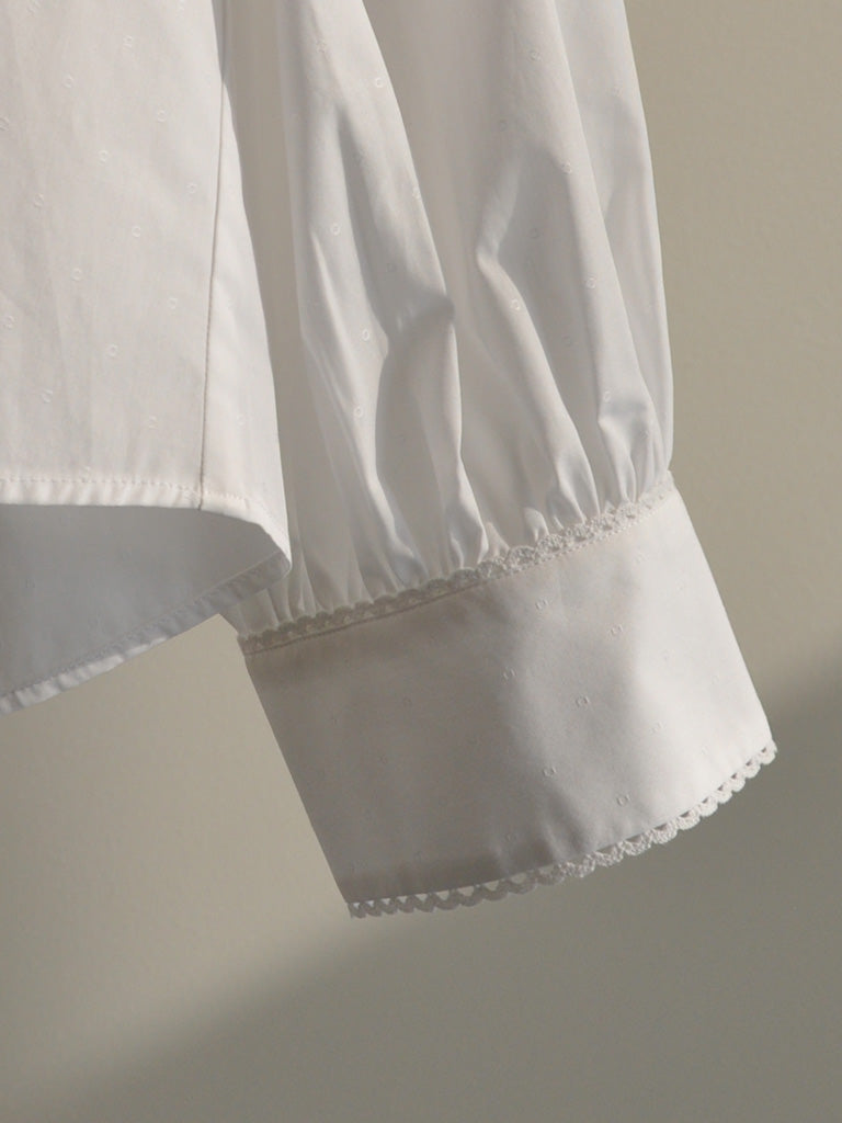 AVA WHITE DOT SHIRT