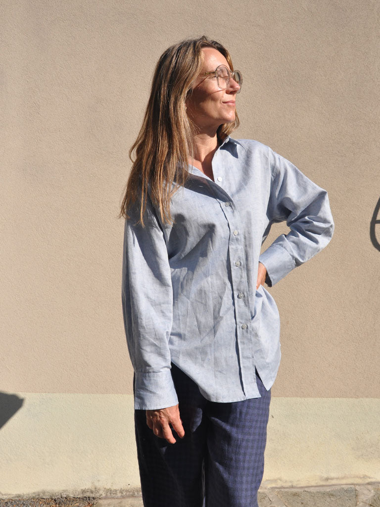 BEAS BLUE LINEN SHIRT