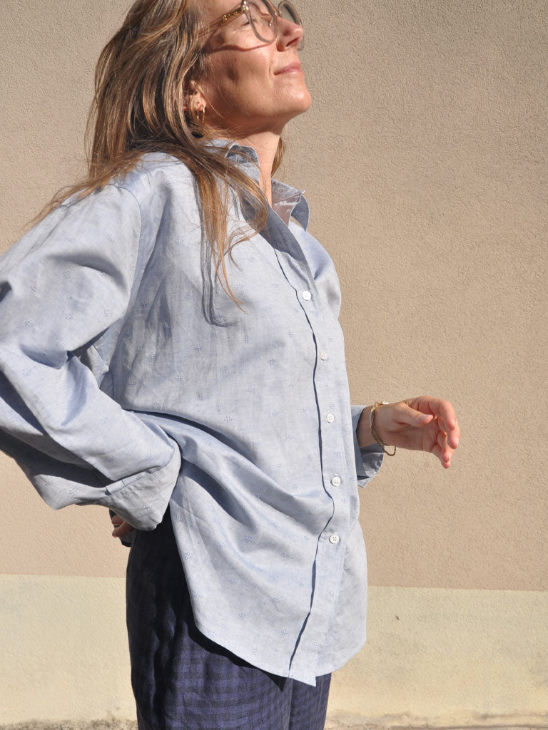 BEAS BLUE LINEN SHIRT