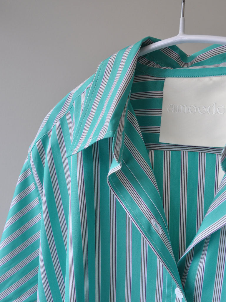 BEA GREEN STRIPE SHIRT