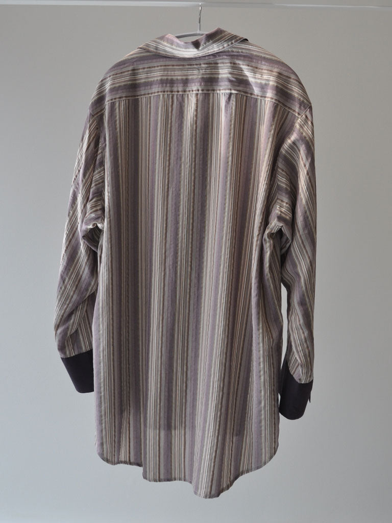BEA ROSA STRIBET SKJORTE I TENCEL