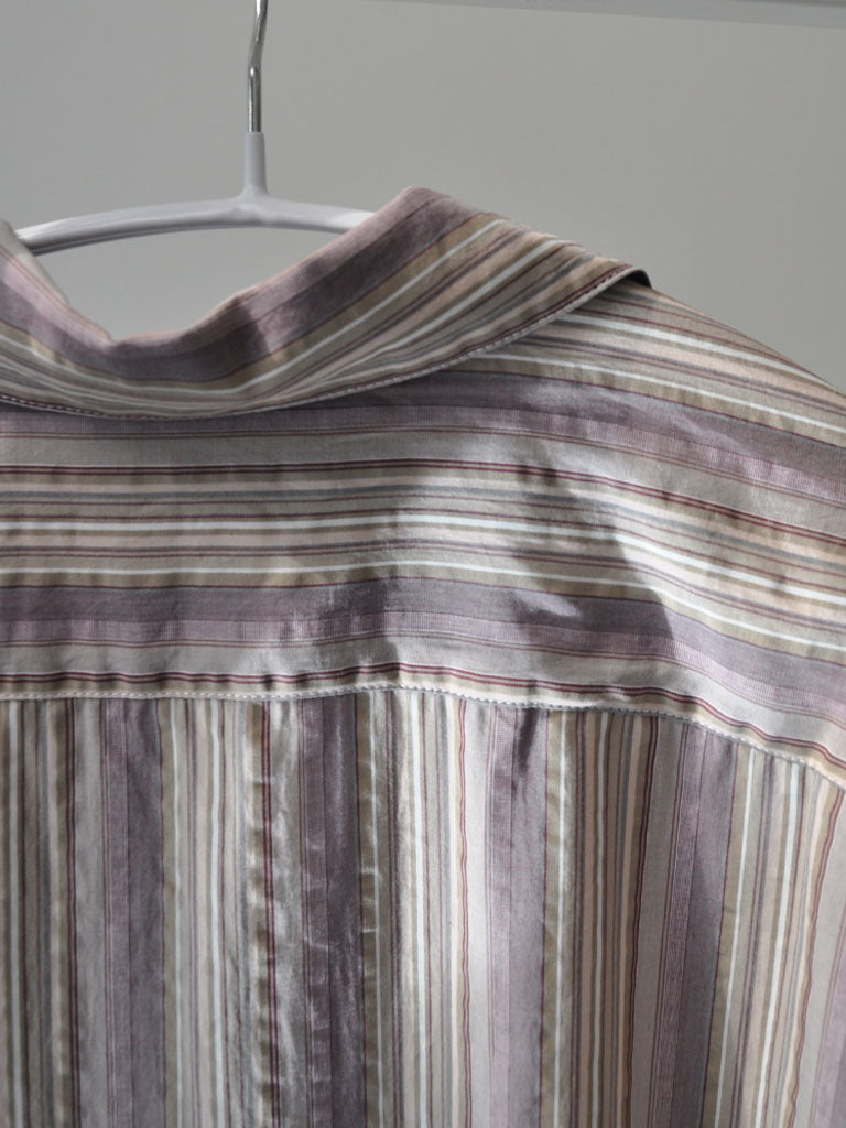 BEA ROSA STRIBET SKJORTE I TENCEL