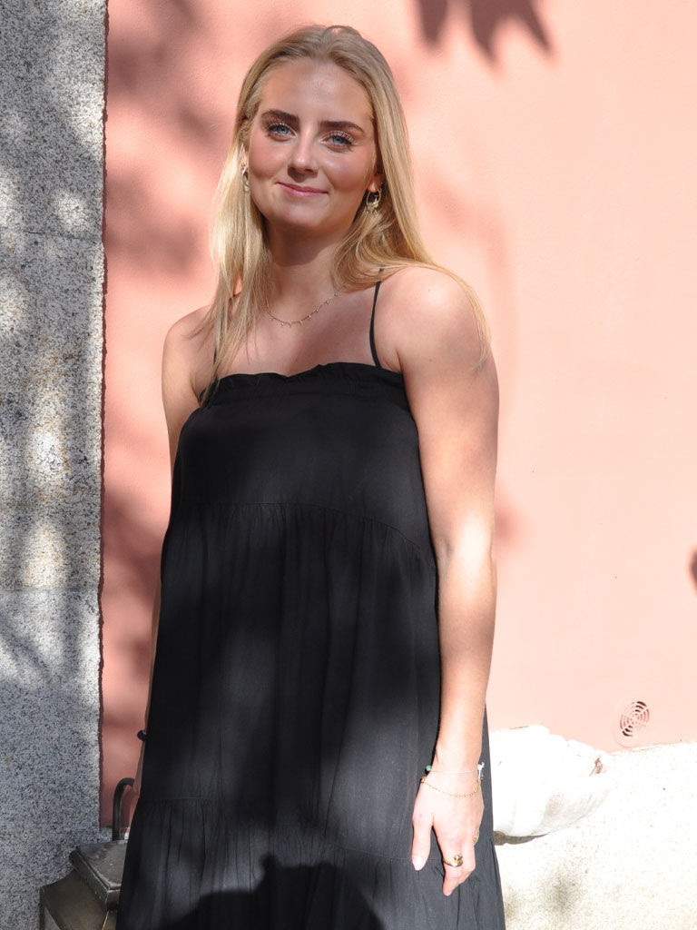CARMEN sort tencel nederdel kjole