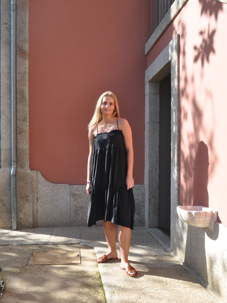 CARMEN sort tencel nederdel kjole