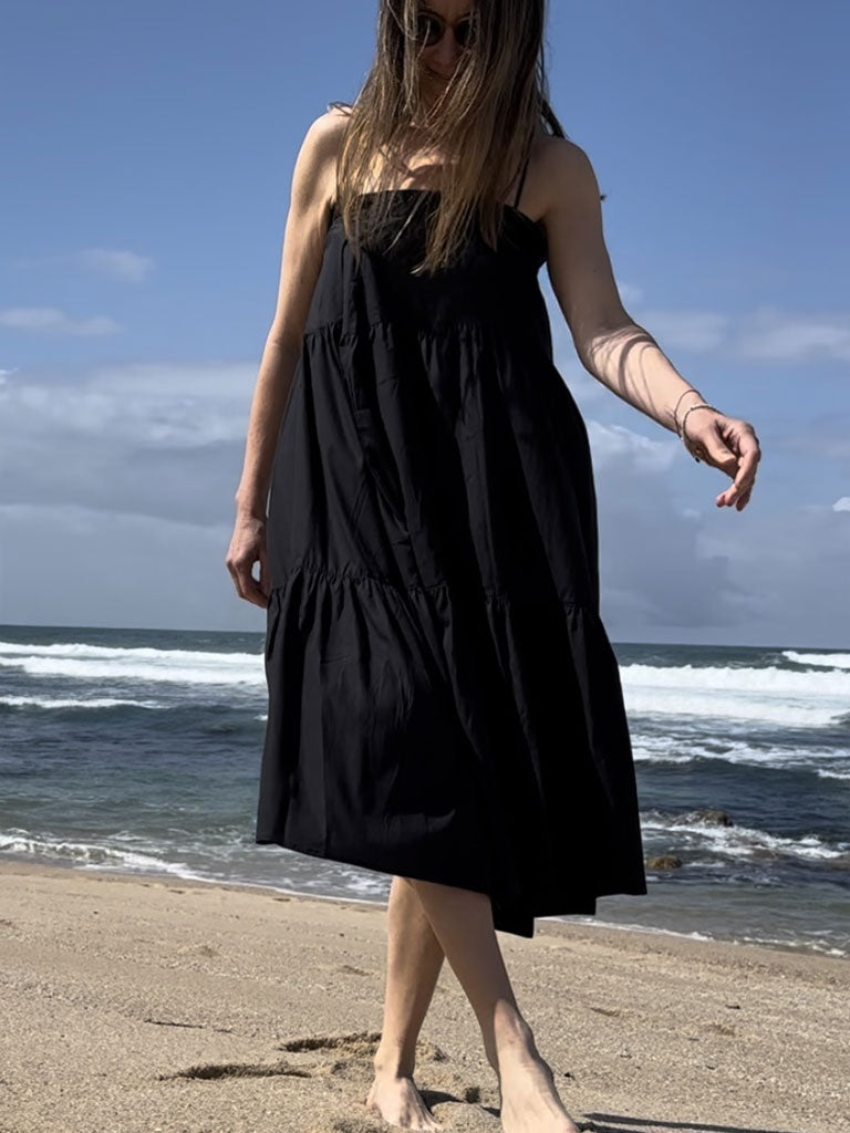 Front of Carmen Skirt Dress in Black
