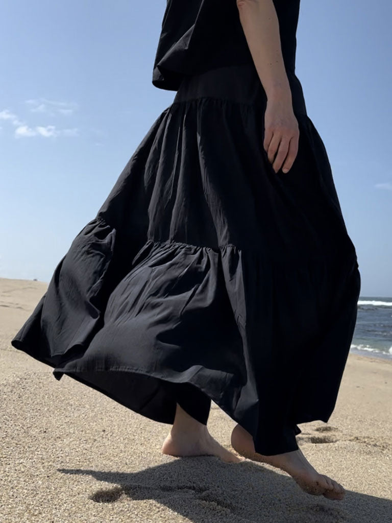 Side of Carmen Skirt Dress in Black