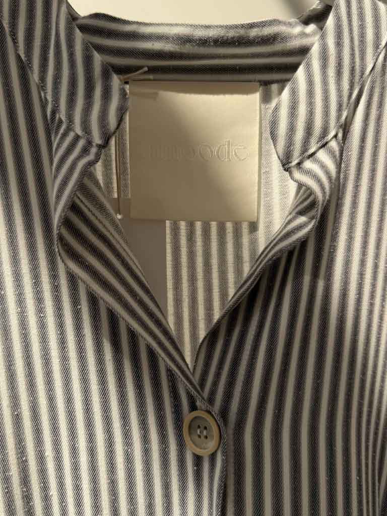 Ecru Striped Shirt Dress with Pockets – ELISABETH DRESS