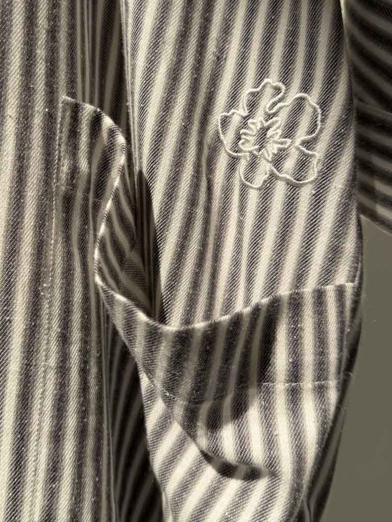 Ecru Striped Shirt Dress with Pockets – ELISABETH DRESS