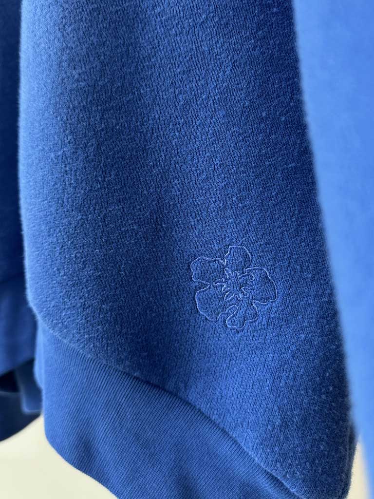 LEENA V-Neck Fleece Sweat – Royal Blue