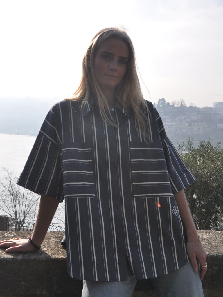 SIENA CALI BLUE STRIPES SHIRT
