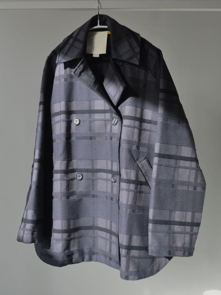 TEA TRENCH JACKET BLACK CHECK