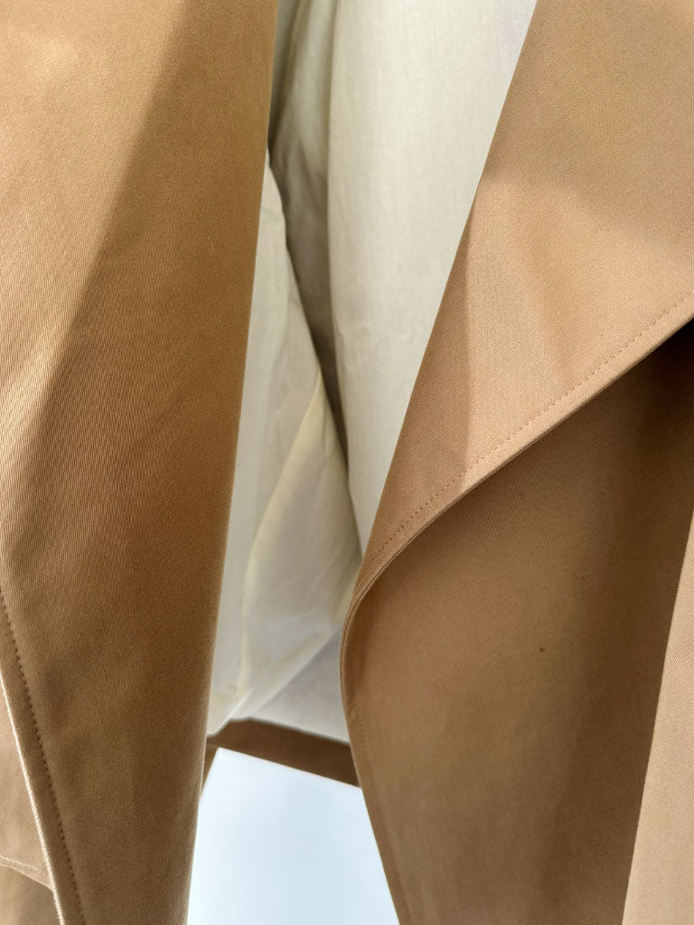 Short Canvas Jacket in Camel Cotton with Ecru Lining – TORRO CANVAS JACKET