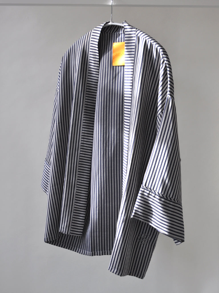 Alea blue striped kimono jacket