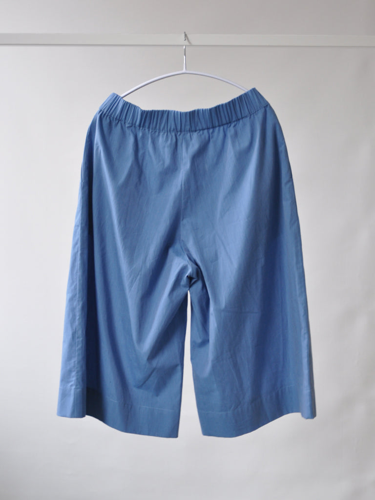 Back of Elisa bermuda shorts in blue